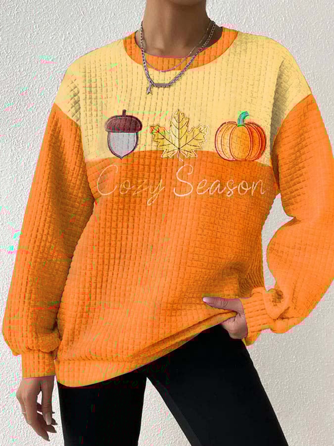 Women's Autumn Cozy Season Printing Sweatshirt