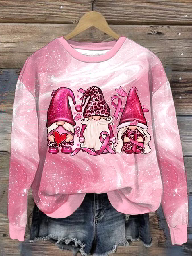 Women's Breast Cancer Awareness Print Comfort Sweatshirt