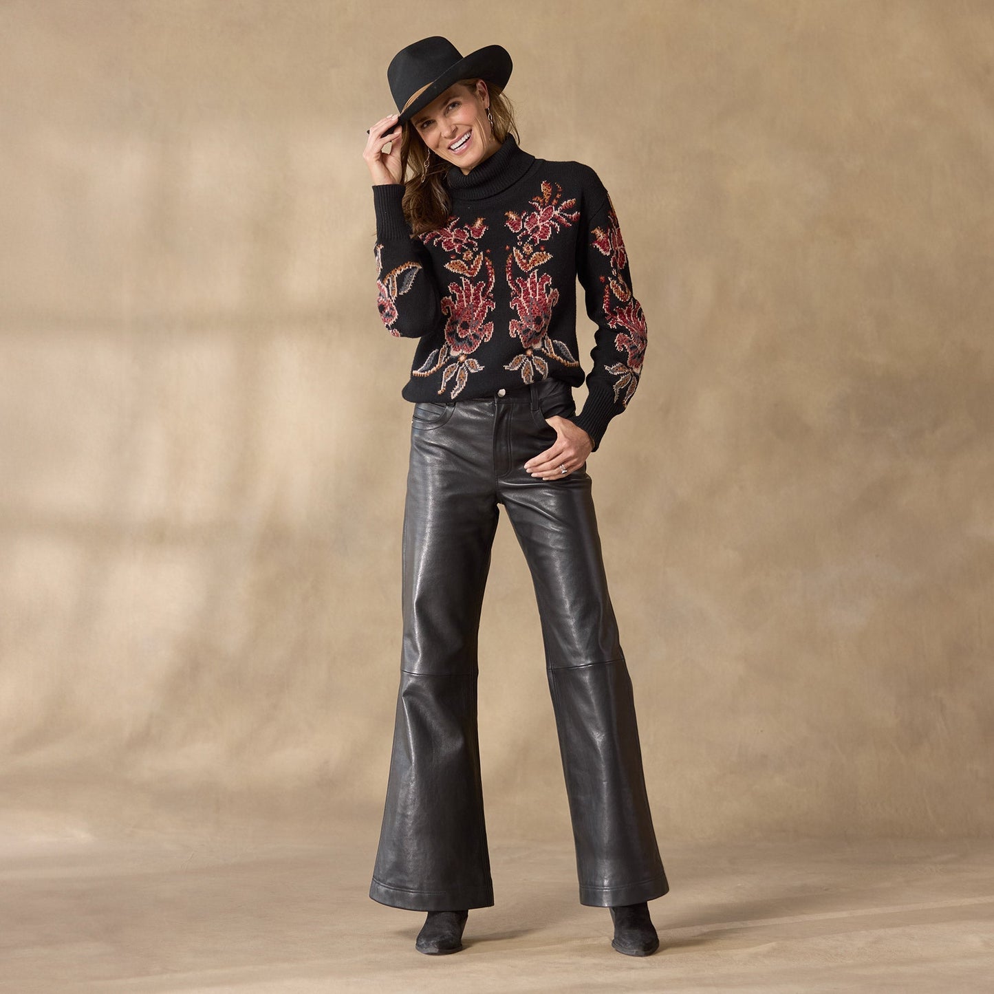 St Anton Wideleg Leather Pants