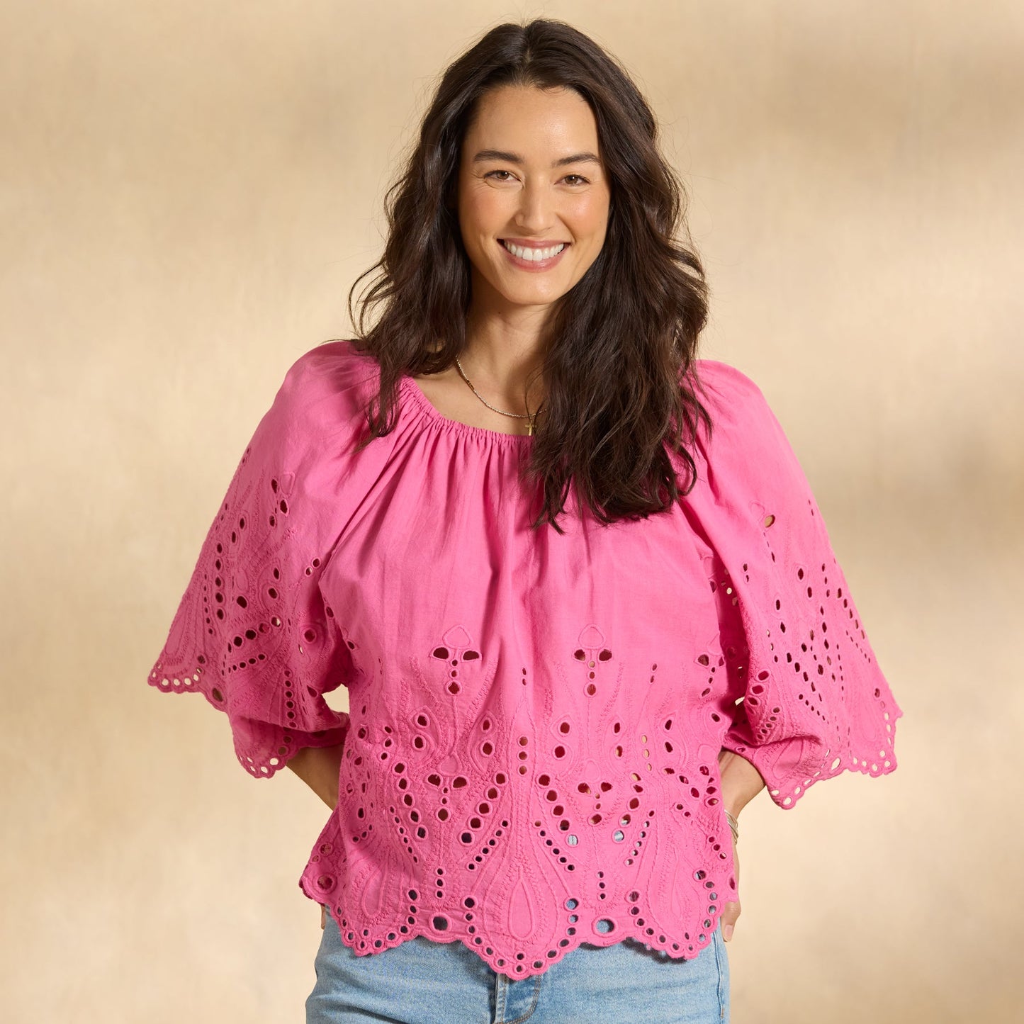 Etta Eyelet Top