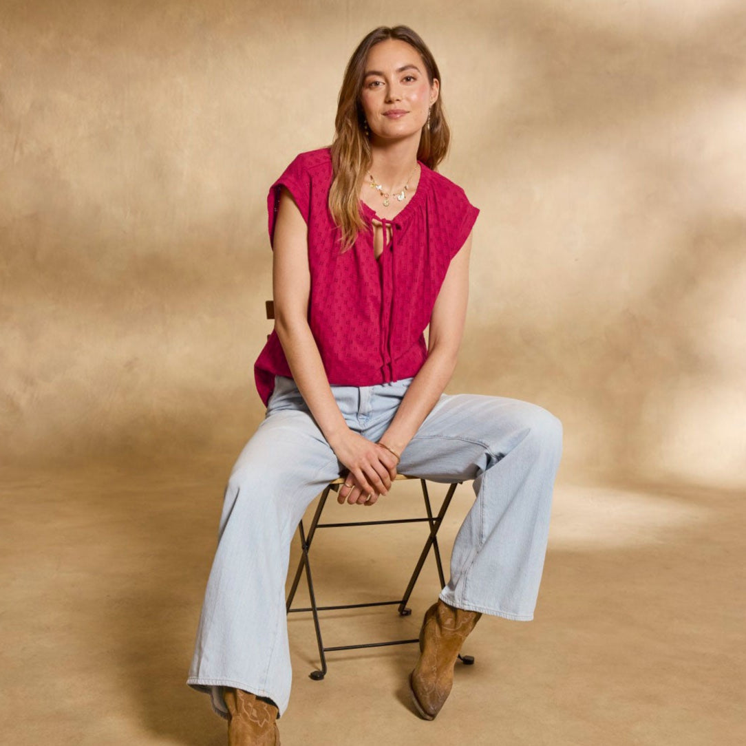 Gia Eyelet Tee