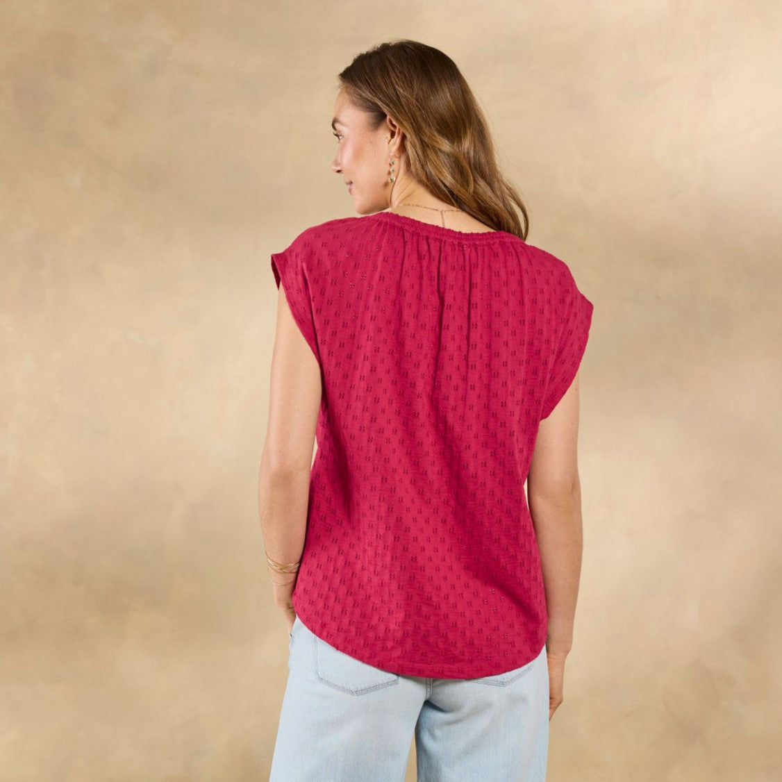 Gia Eyelet Tee