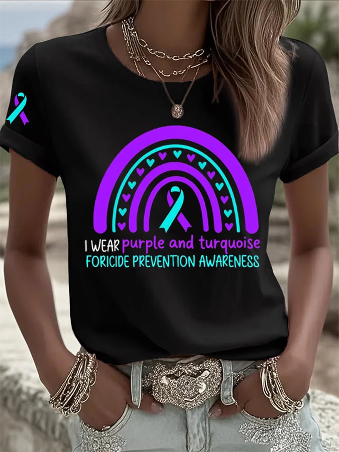 Women's Suicide Prevention Awareness Print T-Shirt