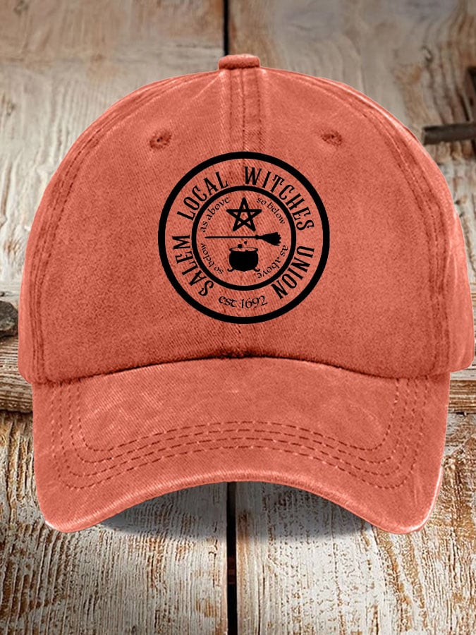 Unisex Halloween Salem Local Witches Union 1962 Print Baseball Cap