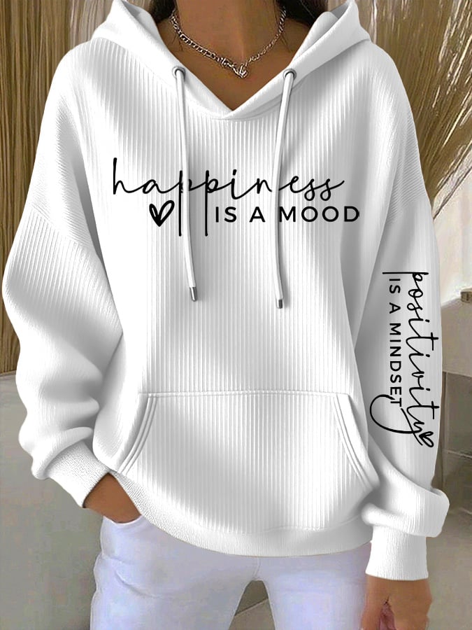Women's Mental Health Printed Casual Hooded Sweatshirt