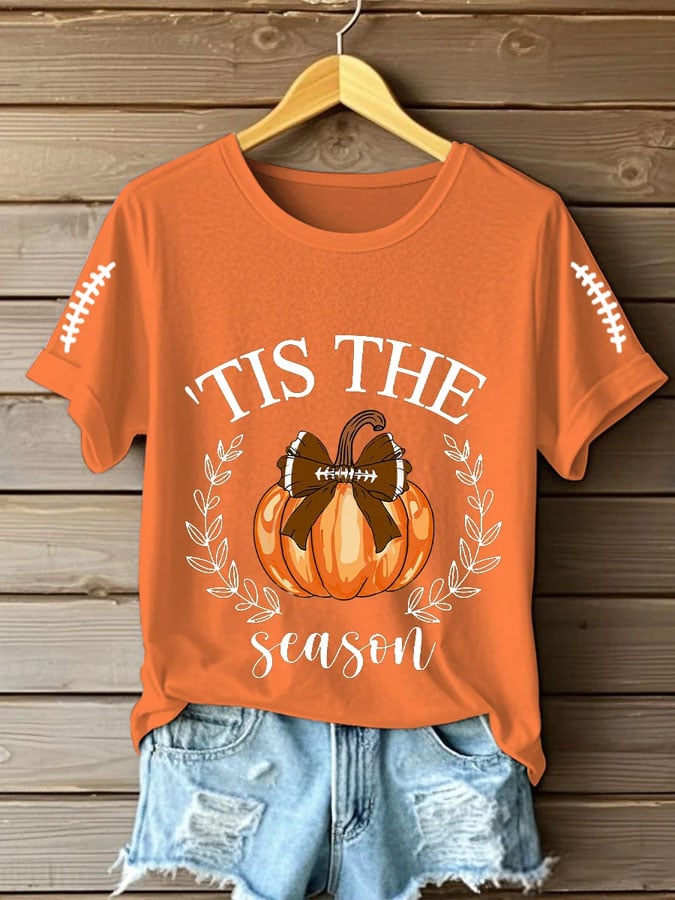 Women's Football Print Casual T-Shirt