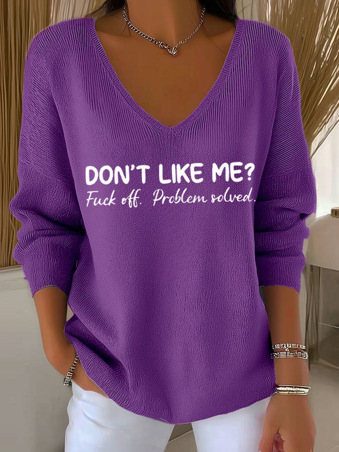 Women's Mental Health Print Long Sleeve Pit Fabric Top