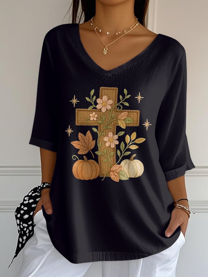Women's Jesus Print T-Shirt
