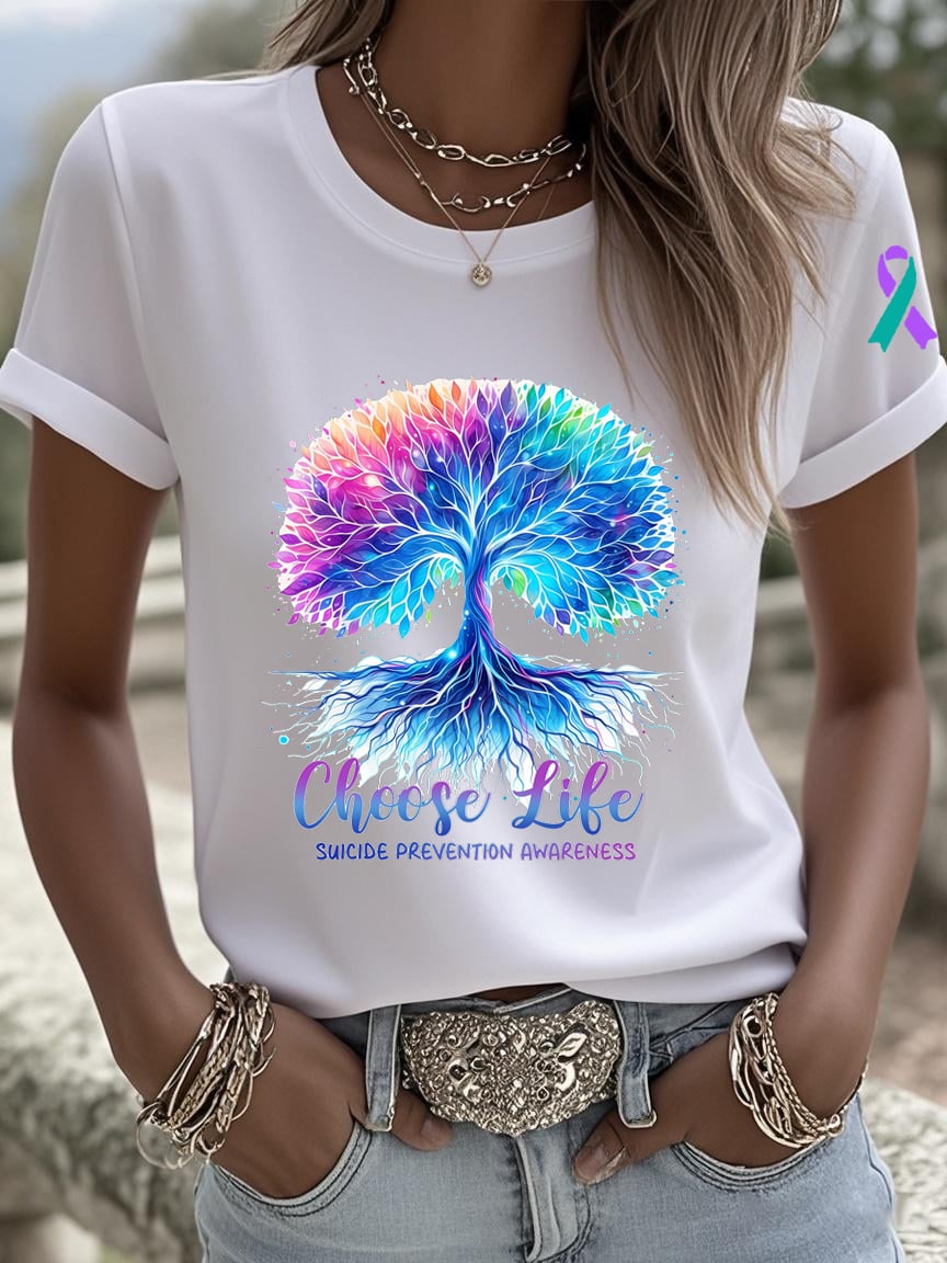 Women's Choose Life Print Shirt