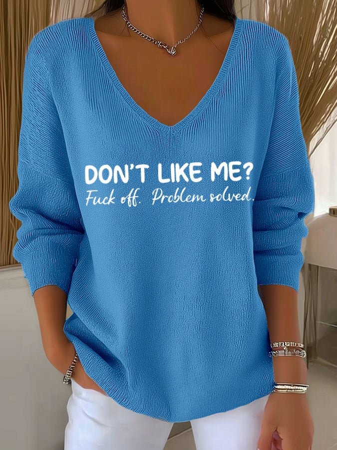 Women's Mental Health Print Long Sleeve Pit Fabric Top