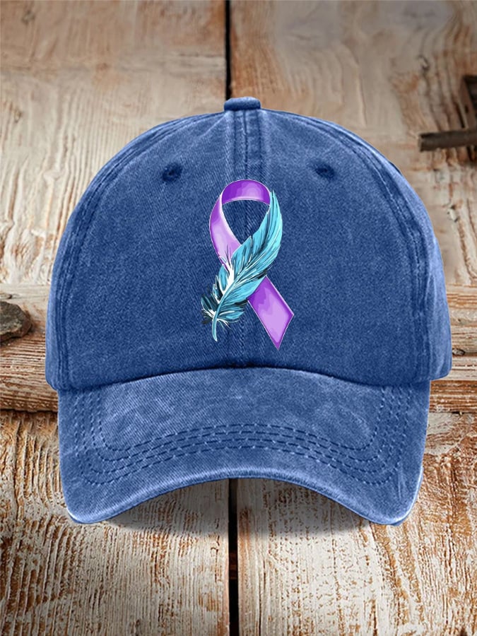 Mental Health Suicide Prevention Awareness Ribbon Print Hat