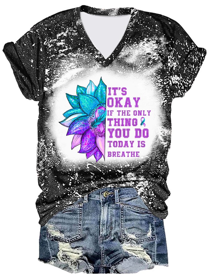 Suicide Prevention Women's Printed T-Shirt