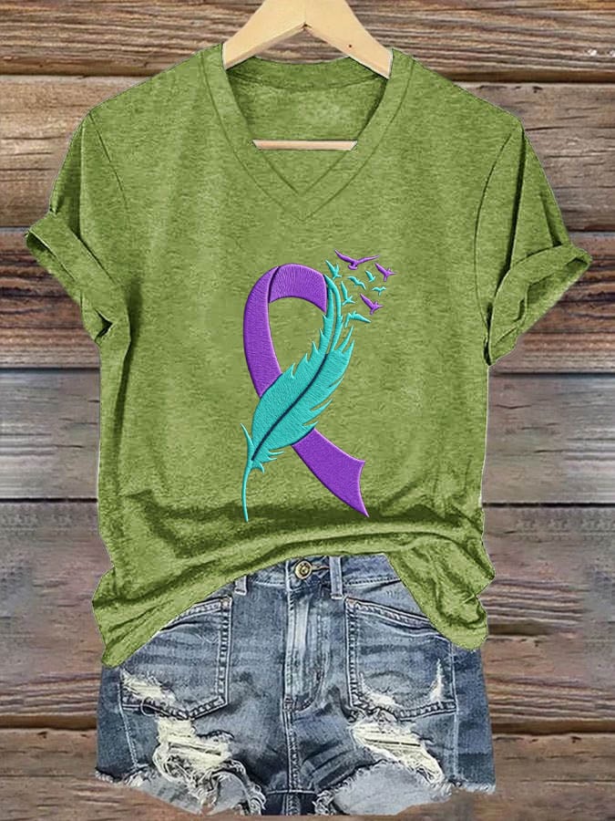 Women's Suicide Prevention Awareness Print T-Shirt