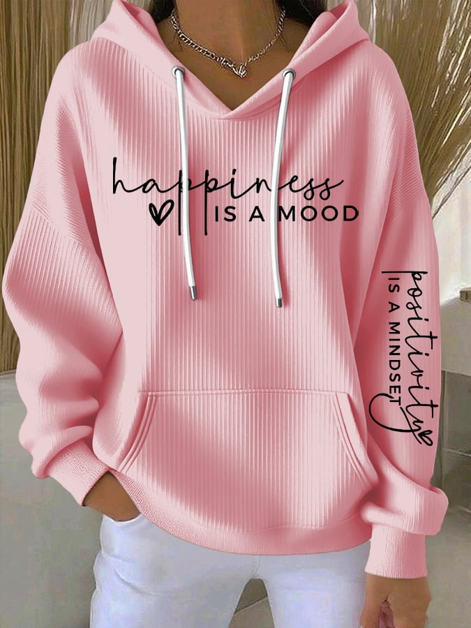 Women's Mental Health Printed Casual Hooded Sweatshirt