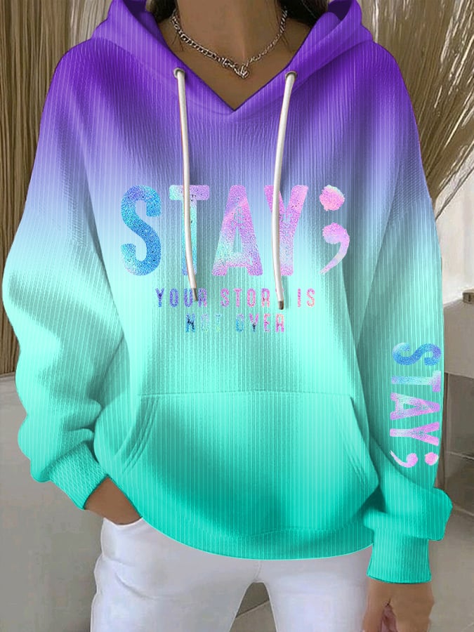 Women's Your Story Isn't Over Yet Hat Print Casual Sweatshirt