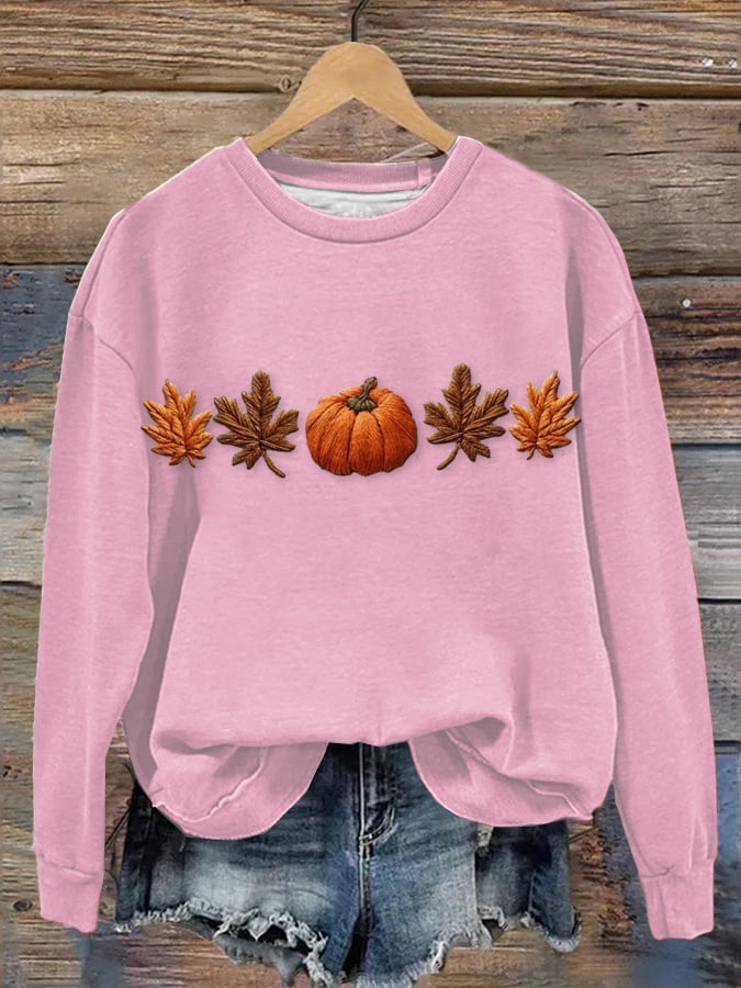 Women's Halloween Pumpkin Print Sweatshirt