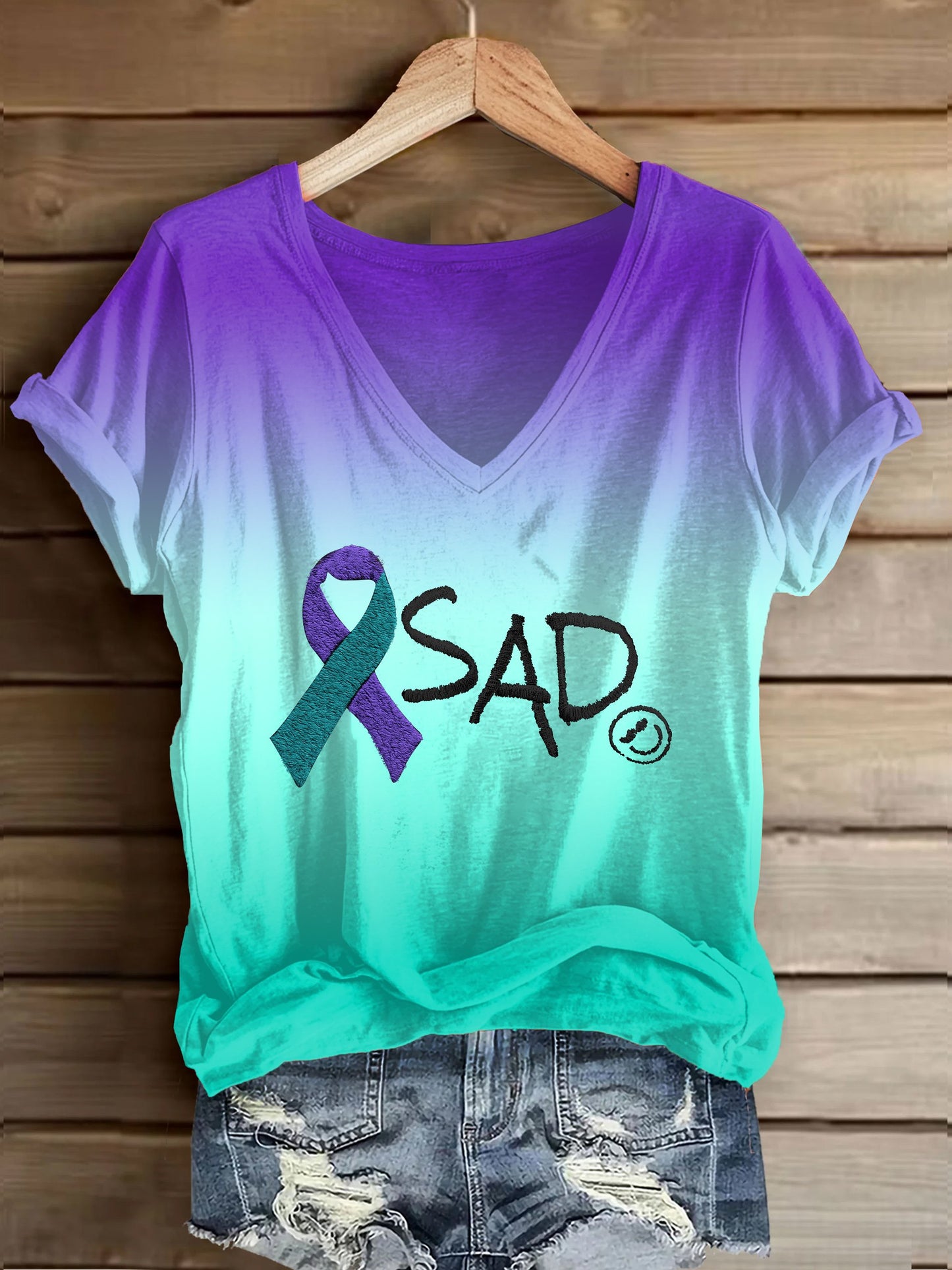 Women's Retro Stay Another Day Printed Casual T-Shirt