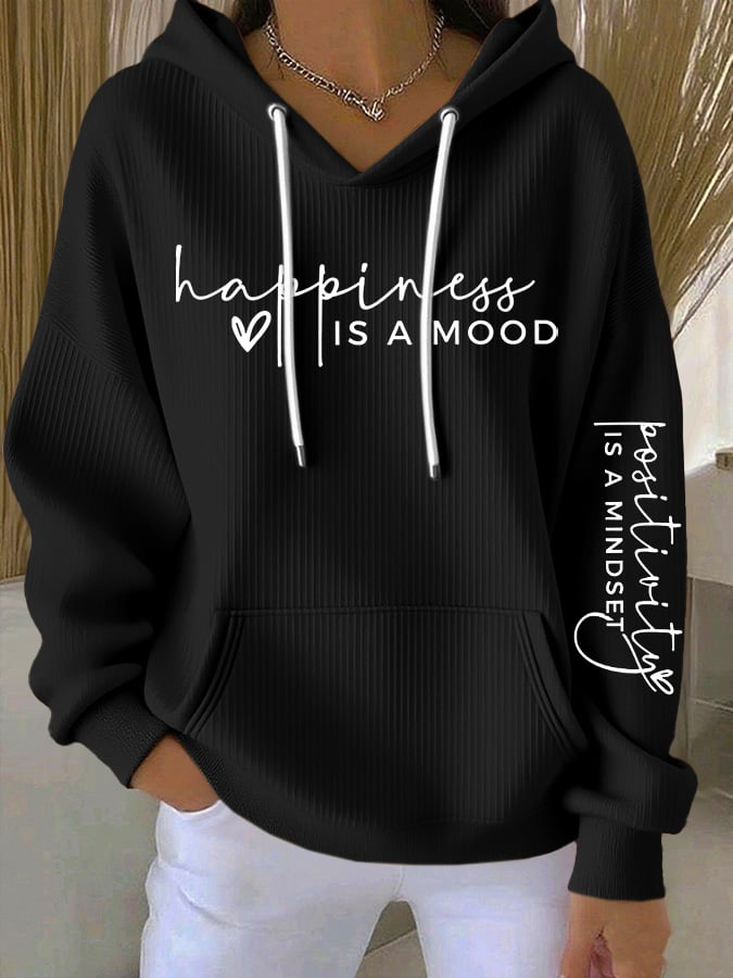 Women's Mental Health Printed Casual Hooded Sweatshirt