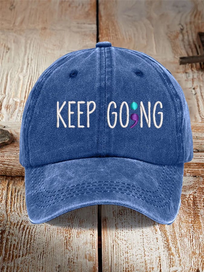 Mental Health Suicide Prevention Awareness KEEP GOING Print Hat