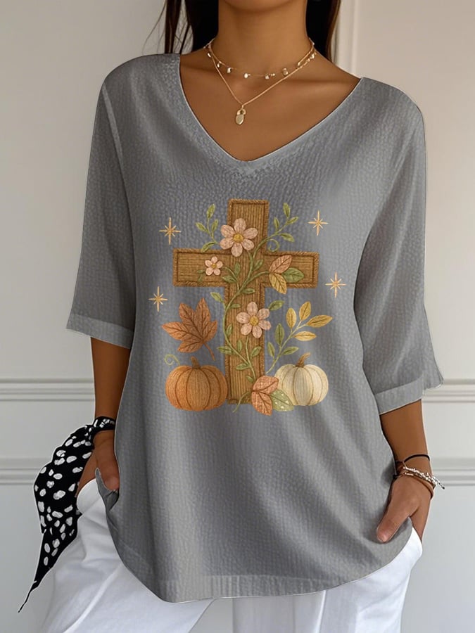 Women's Jesus Print T-Shirt