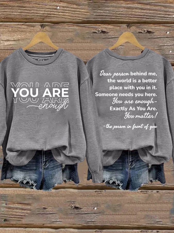 Women's Dear Person Behind Me Print Sweatshirt