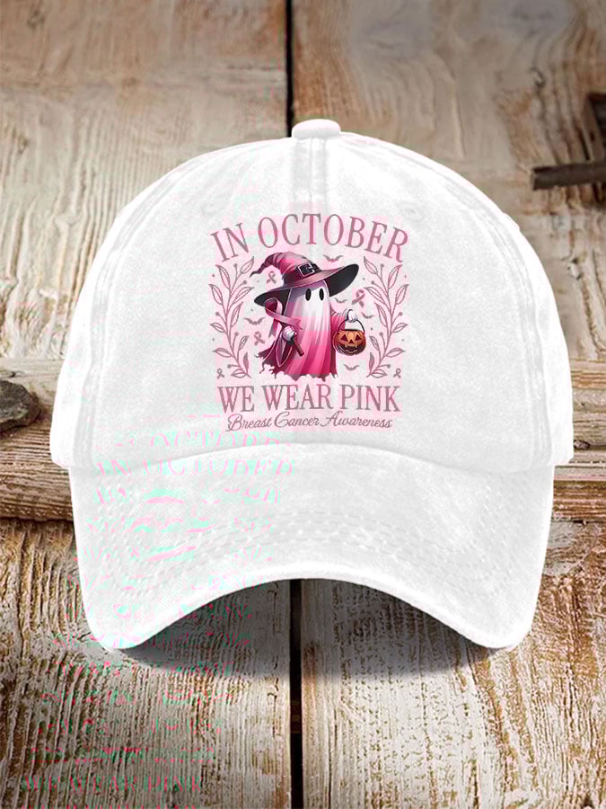 Unisex Breast Cancer In October We Wear Pink Print Hat