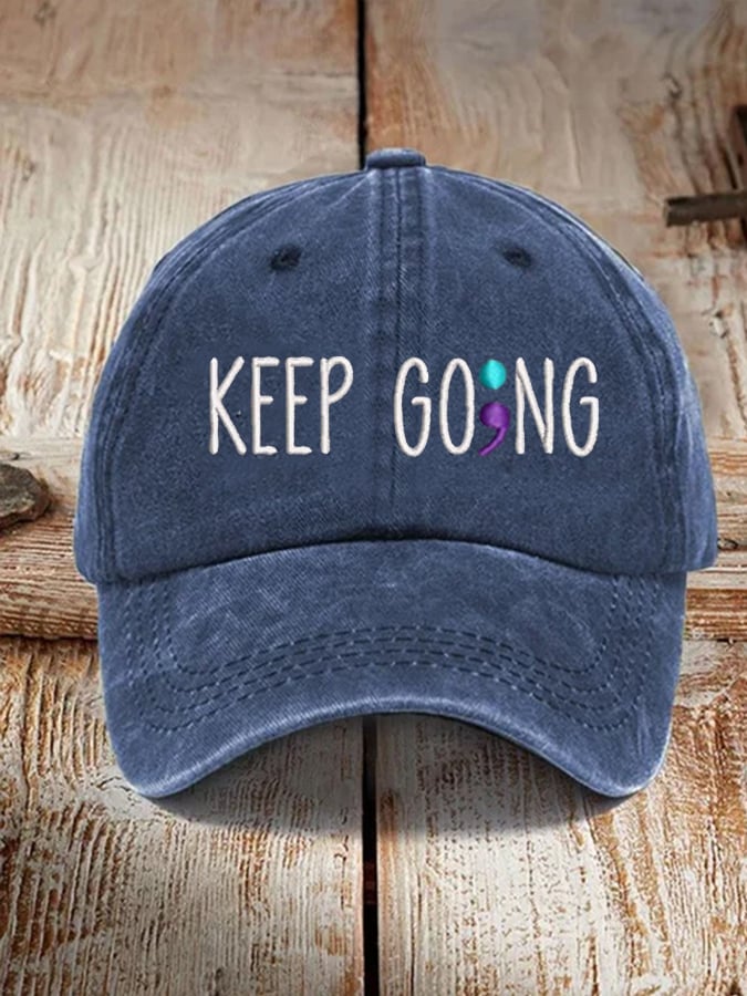 Mental Health Suicide Prevention Awareness KEEP GOING Print Hat