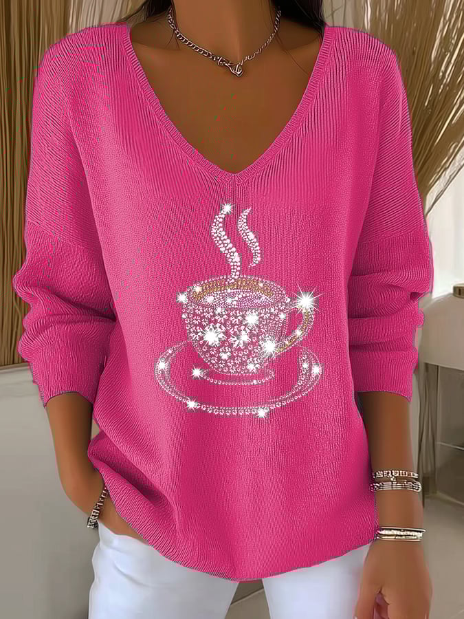 Women's Breast Cancer Awareness Print Long Sleeve Top
