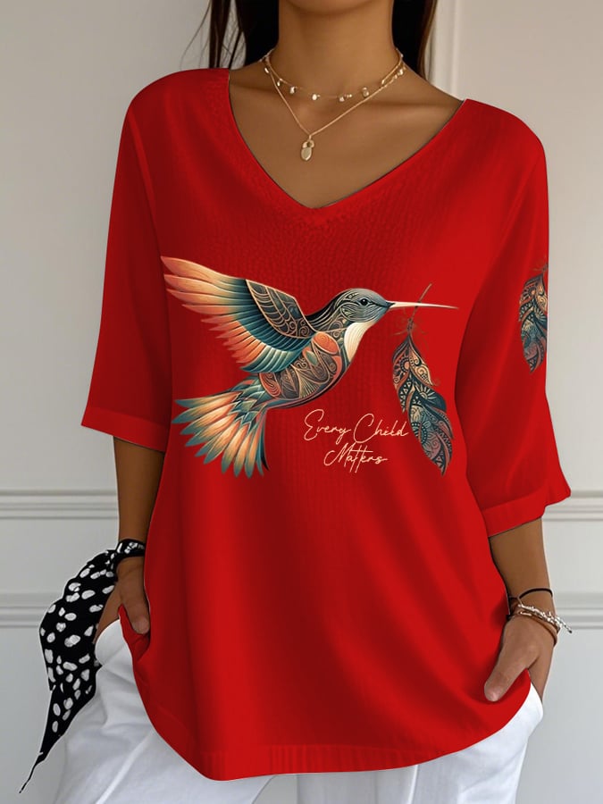 Women's Orange Shirt Day Printed T-Shirt