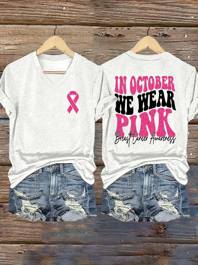 Women's In October We Wear Pink T-Shirt