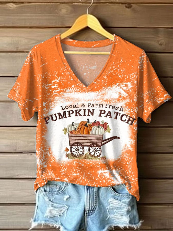 Women's Casual Vintage Autumn Print T-Shirt