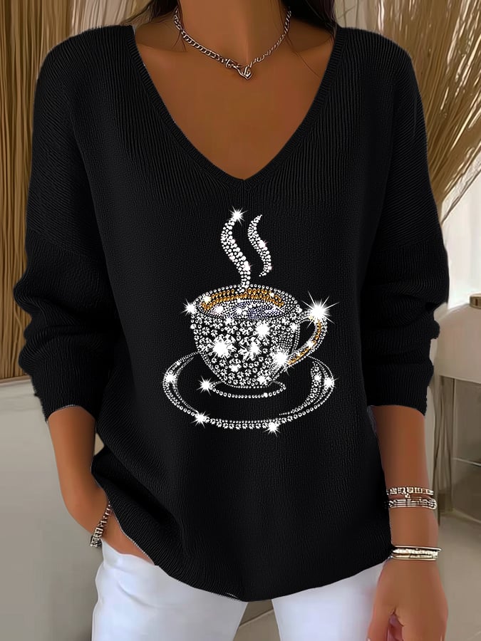 Women's Breast Cancer Awareness Print Long Sleeve Top