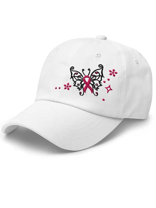 Unisex Breast Cancer Print Baseball Cap
