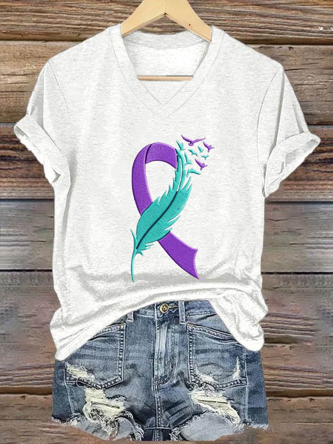Women's Suicide Prevention Awareness Print T-Shirt