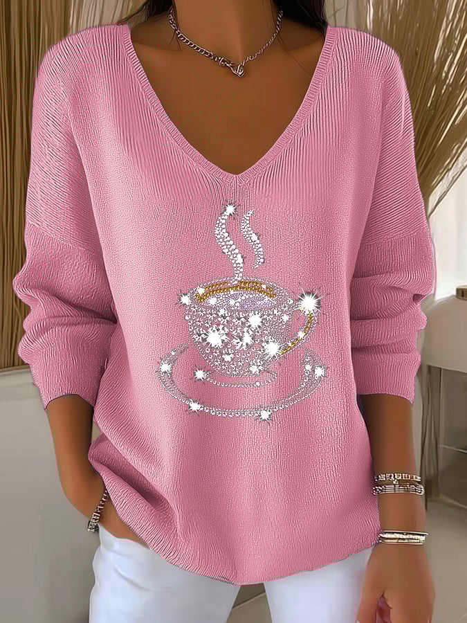 Women's Breast Cancer Awareness Print Long Sleeve Top