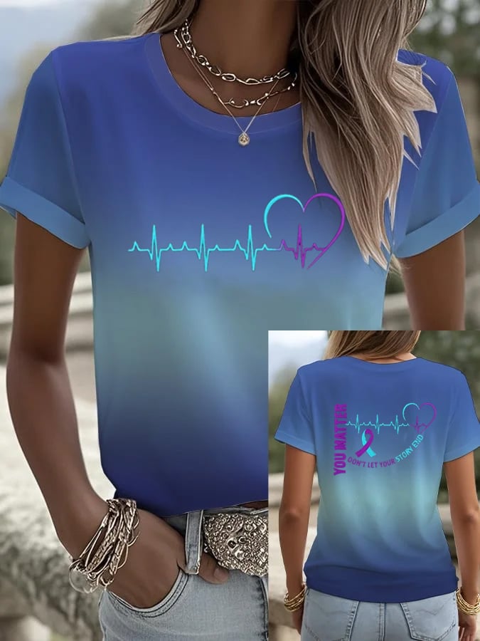 Women's You Life Matters It’S Okey If The Only Thing You Do Today Is Breathe Print Shirt