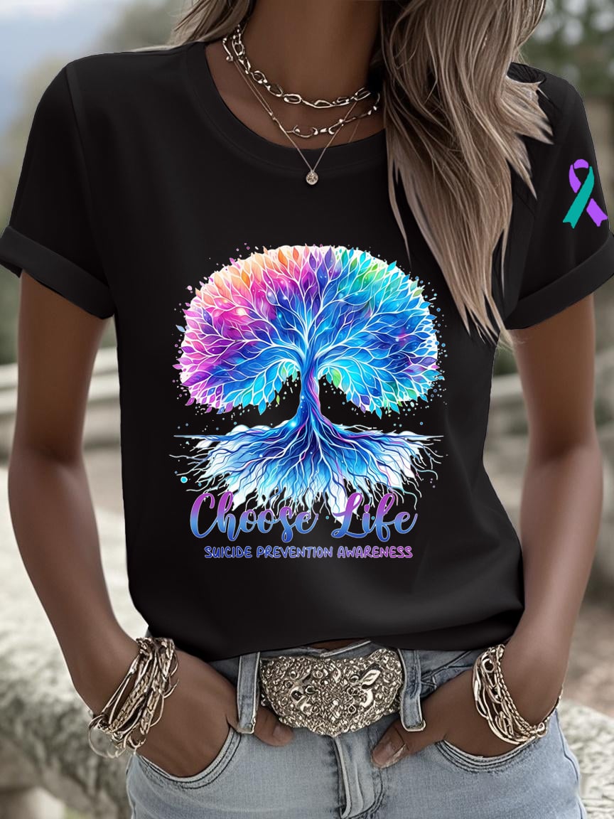 Women's Choose Life Print Shirt