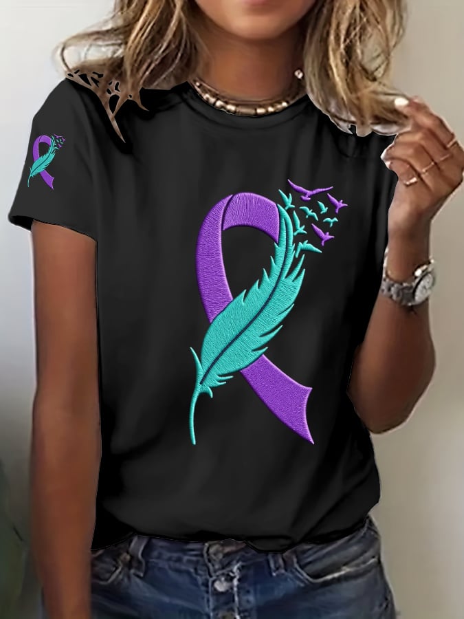 Women's Suicide Prevention Awareness Casual T-Shirt