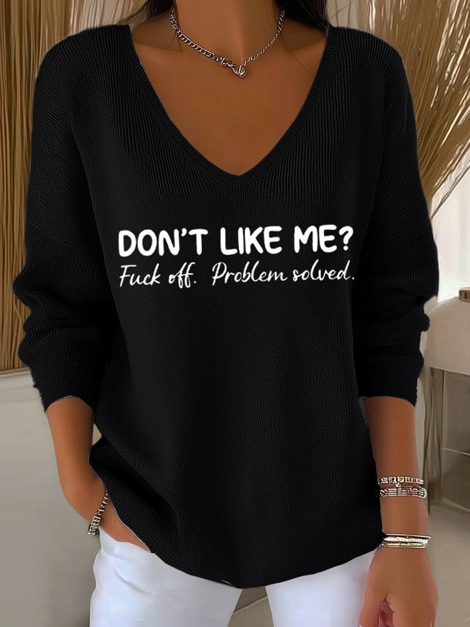 Women's Mental Health Print Long Sleeve Pit Fabric Top