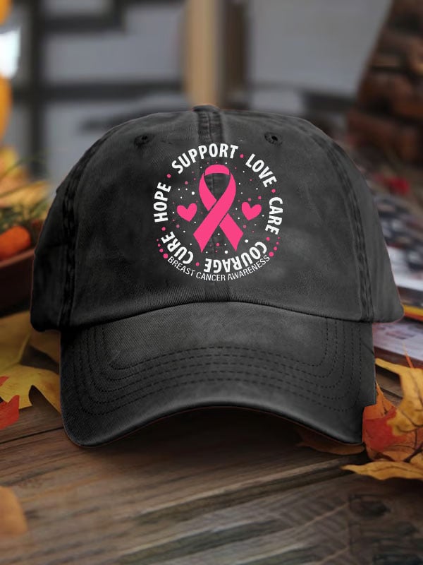 Unisex Breast Cancer Awareness Print Baseball Cap