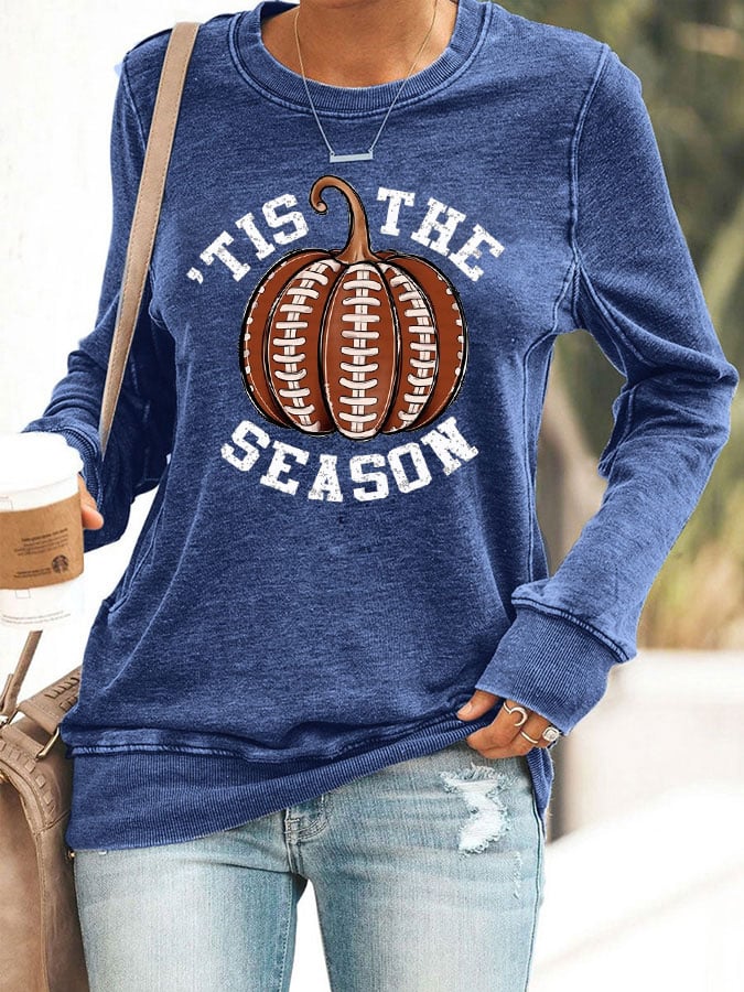 Women's Fall Rugby Tis the Season Print Sweatshirt