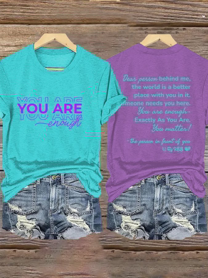Women's Dear Person Behind Me Print Casual T-shirt
