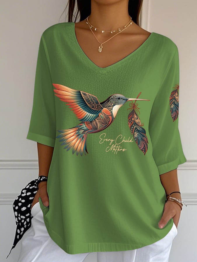 Women's Orange Shirt Day Printed T-Shirt