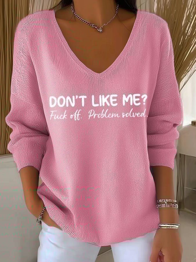 Women's Mental Health Print Long Sleeve Pit Fabric Top