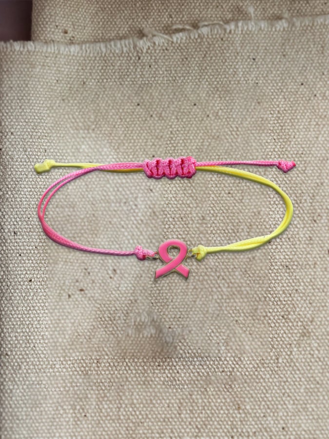 Casual Disease Awareness Alzheimer's Breast Cancer Braided Bracelet