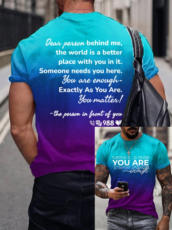 Men's Dear Person Behind Me Print T-Shirt