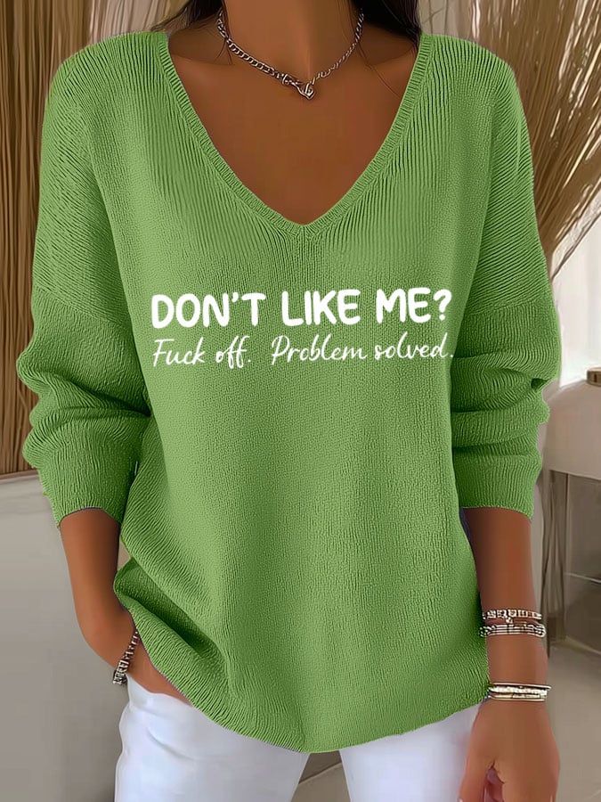 Women's Mental Health Print Long Sleeve Pit Fabric Top