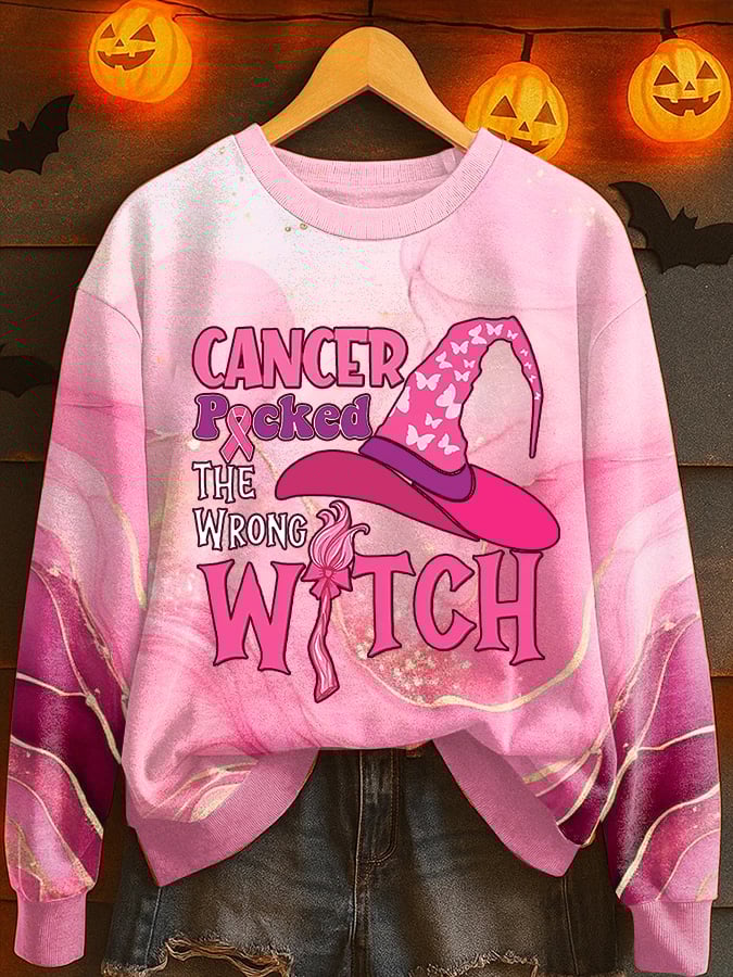 Women's Breast Cancer Awareness Print Comfort Sweatshirt