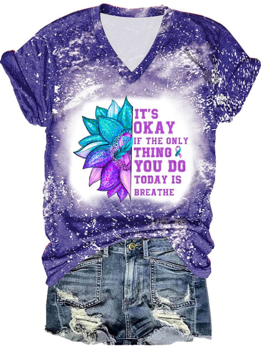 Suicide Prevention Women's Printed T-Shirt