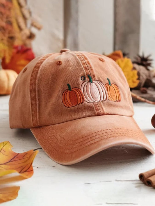 Unisex Pumpkin Print Baseball Cap